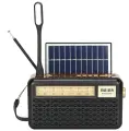 Радиоприемник Meier M-522BT-S, USB, microSD, Bluetooth, солнечная панель, USB-лампа
