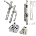 Комплект фурнитуры для калитки LD Fuaro 7035 неокрашенный ключ/вертушка