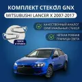 Стекла фар GNX для Mitsubishi Lancer X (2007-2017), комплект, поликарбонат