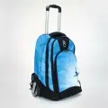 Сумка-рюкзак на колесах RUNA, Фигуристка стразы blue, для фигурных коньков, роликов, одежды, экипировки и аксессуаров