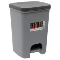 Ведро мусорное Curver ESSENTIALS BIN 20 л, с педалью, пластик, серый (225360)
