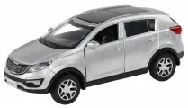 Машина АВТОПАНОРАМА KIA SPORTAGE R, серебряный, 1/39, инерция, в/к 17,5*12,5*6,5 см
