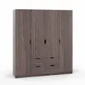 Шкаф четырехстворчатый с ящиками и штангой Есэндвич Grand 3 Лаворо 180х55х200 см (Анкор тёмный)