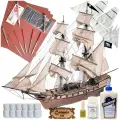 Модель парусного корабля OcCre (Испания), Бригантина Corsair, 550 часов, М.1:80, подарочный набор для сборки + инструменты, паруса, краски, клей