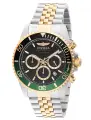 Наручные часы INVICTA Pro Diver, серебристый/золотистый/зеленый