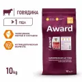 AWARD Сухой корм Indoor Big cats для взрослых домашних кошек крупных пород с говядиной и курицей с добавлением брокколи и юкки Шидигера 10кг