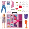 Игровой набор Barbie Шкаф мечты Dream Closet с куклой HGX57, розовый