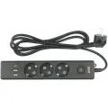 Сетевой удлинитель PowerCube PC-6B-2M, 1.9м, черный
