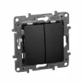 4 шт. Legrand Etika Антрацит Переключатель 2-клавишный, 10А, авт. клем 672612