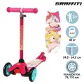 Самокат GRAFFITI Kids Единорожки, колеса PU 110/80 мм, ABEC 7, до 40 кг 7350625