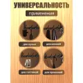Накидная вешалка на дверь MALPACA металлическая, 6 крючков, крепежи в комплекте черная