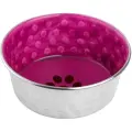 Миска Mr.Kranch из нержавеющей стали с керамическим покрытием Candy 1,9 л, нескользящее основание, пурпурная