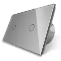 Двухклавишный сенсорный диммер Livolo на 2 поста (VL-C701D/C701D-15)