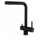 Смеситель для кухни Paulmark SKALEN антрацит (черный матовый), с подключением фильтра питьевой воды, Sk213020-401