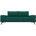 Прямой диван Нео, Велюр, Зеленый, Ящик для белья, 245х100х80 см