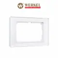 Рамка из стекла для двойной розетки Werkel Favorit W0081101, цвет белый