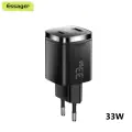 Зарядное устройство Type-C / USB-A Быстрая зарядка, цифровой дисплей, защита от перенапряжений Essager 33w