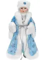 Фигура декор. с подсветкой Внучка деда мороза в голубой шубке, батар.3шт*CR2032(Соб. раз)30 см Т-7095