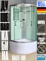 Душевая кабина 80х80 WeltWasser HALLE 801 без крыши, высокий поддон