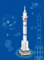 Конструктор 3D из миниблоков Balody Space Ракета-1 со спутником 869 элементов - BA21049
