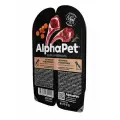 ALPHAPET SUPERPREMIUM 100 гр ламистер влажный корм для щенков, беременных и кормящих собак ягненок и морковь 30 шт