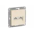 Systeme Electric AtlasDesign 2-местный механизм розетки RJ45 + RJ45 5e бежевый ATN000285