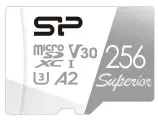 Карта памяти microSDXC UHS-I U3 Silicon Power Superior 256 ГБ, 100 МБ/с, Class 10, SP256GBSTXDA2V20, 1 шт, без адаптера