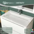 Раковина для ванной Uperwood Infinity 80х45х14 см, белая глянцевая