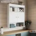 Шкаф в ванную прихожую настенный, распашные дверцы, 78х23х60 см белый