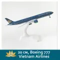 Модель самолета 20 см, Boeing 777 Vietnam Airlines', металл, на подставке