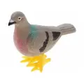 Игрушка заводная для детей Голубь, цвет серый/желтый, высота 12 см, заводной механизм, ходит