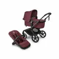 Детская модульная коляска 2в1 Bugaboo Fox 5 Renew Black/Dark Cherry (универсальная, от 0 до 4-х лет)