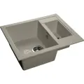 Врезная кухонная мойка 61 см, GranFest Quadro GF-Q610K, топаз