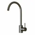 Смеситель для кухни с PVD-покрытием MIXLINE MLSS-0303BL трубчатый излив, черный графит