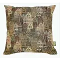 Наволочка декоративная чехол Улица Гобеленов, Миниевропа 68Х68 см, на молнии, двухсторонняя