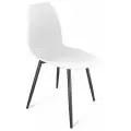 Cтул Sheffilton SHT-ST29/S95-1 белый, пластиковое сиденье, на черном металлическом каркасе