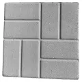 Плитка тротуарная 8 кирпичей 400х400х50 мм серая бетонная