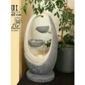 Фонтан садовый декоративный уличный Waterfall Sfera высота 60 см / Фонтанчик с подсветкой