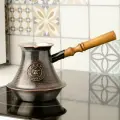 Турка для варки кофе медная индукционная, большая (650 мл)