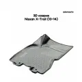 Водительский 3D коврик Adamauto в салон для Nissan X-Trail T31 (10-14)