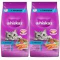 WHISKAS аппетитный обед для взрослых кошек c лососем с нежным паштетом (5 + 5 кг)