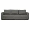 Диван-кровать Аликанте темно-серый, рогожка, раскладной, двуспальный, Еврокнижка, Divan24
