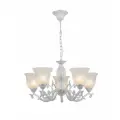 Люстра подвесная BORTEN A078/5WT, белый с серебряной патиной