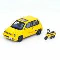 Машинка INNO64 1/64 Honda City Turbo II Yellow With MOTOCOMPO Diecast Scale Model Car