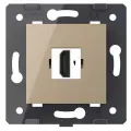 Розетка HDMI, 1 пост, Livolo Original, золотой цвет, механизм, VL-FCHD-2AP