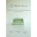 Детское постельное белье, комплект 160х80, муслин, 3 предмета, простыня на резинке, цвет зеленый матча
