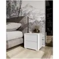 Тумба прикроватная белая, ящики открывание push-to-open, 42х35х42 см