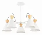 Люстра на штанге EVOLUCE Modica SLE125102-05 Цвет арматуры Белый Цвет плафонов Белый от ImperiumLoft