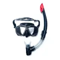 Профессиональный набор для снорклинга, маска с трубкой черный