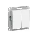Выключатель Schneider Electric AtlasDesign, 2-клавишный, белый, ATN000151, 20 шт.